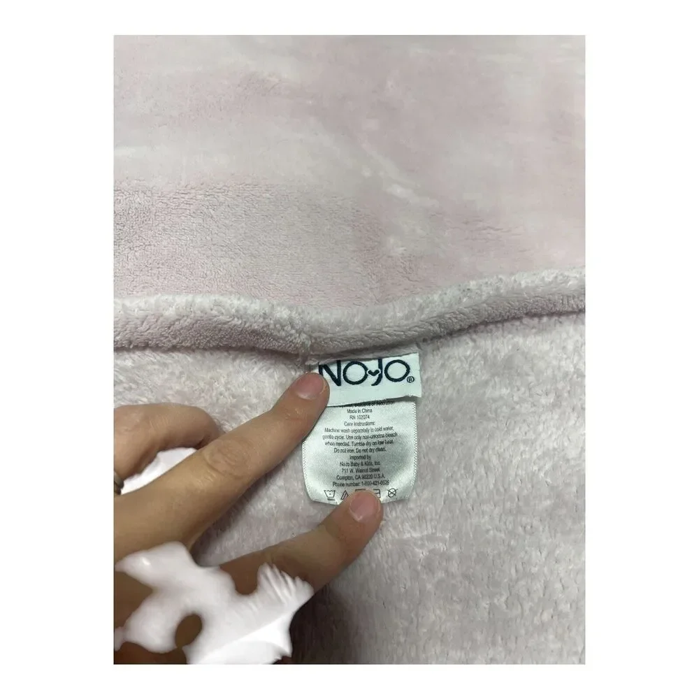 Nojo Pink Elephant Baby Blanket Fleece Infant Girls Soft Plush